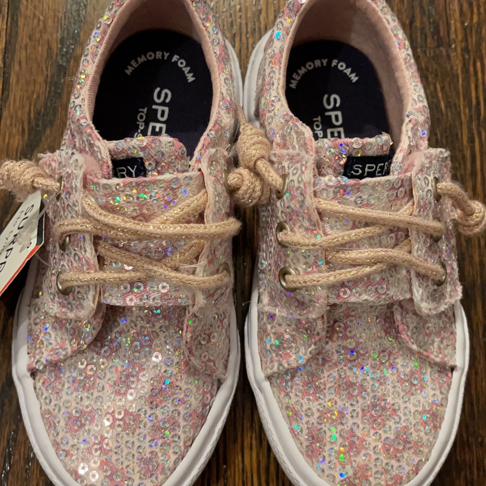 New! Sparkle Sperry Boat shoes size 8